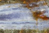 Polished Blue Lace Agate Slice - South Africa #128432-1